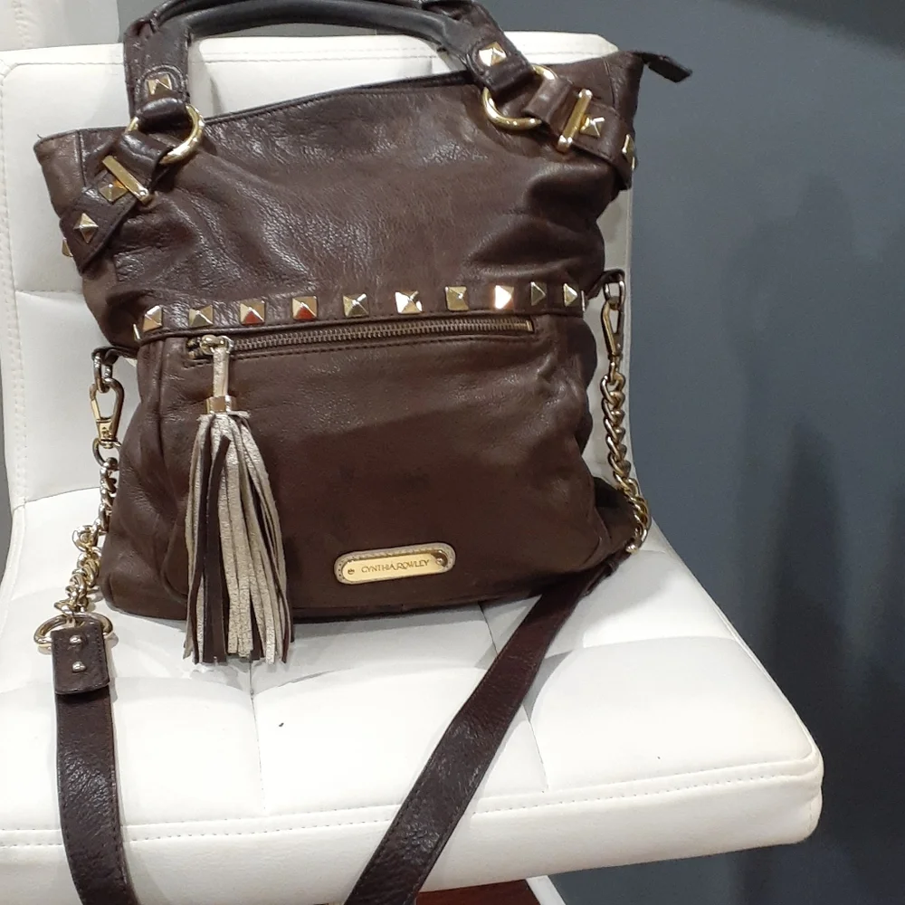 Cynthia Rowley brown  vegan leatherbrown s… - Picture 6 of 13